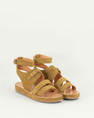 MISS MONTAIN Gold Suede - Sandal - SESSÙN Official Website