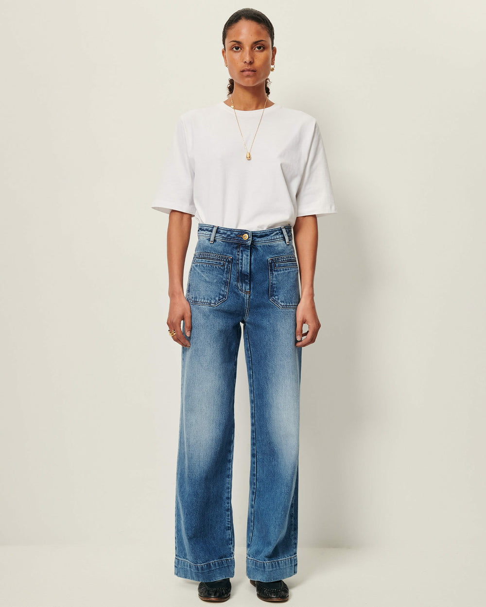 JOHNNY O Vintage Blue - Flare jeans
