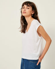 THE V Optical White - Sleeveless T-shirt