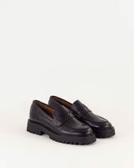 BARCELO Black Leather - Loafers