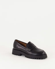 BARCELO Black Leather - Loafers