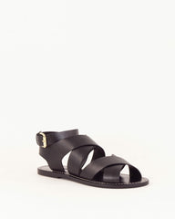 DAKLA Black Leather - Sandals