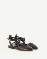 BETTY Black Leather - Ballet Flats