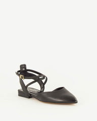 BETTY Black Leather - Ballet Flats