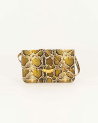 DIVILUZ POUCH Yellow Python - Clutch bag - SESSÙN Website