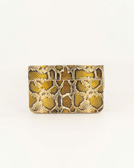 DIVILUZ POUCH Yellow Python - Clutch bag - SESSÙN Website