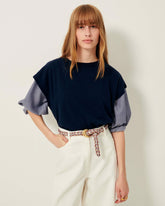TIBERIO Bleu de Chine - Top