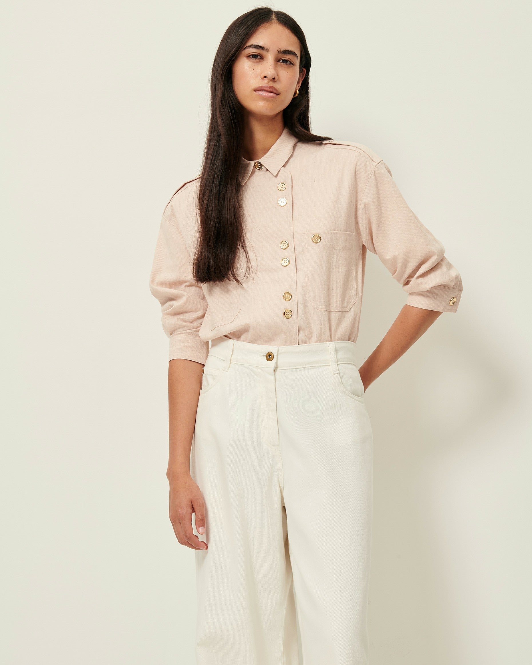 CESARY Rosewater - Over-shirt - SESSÙN Official Website