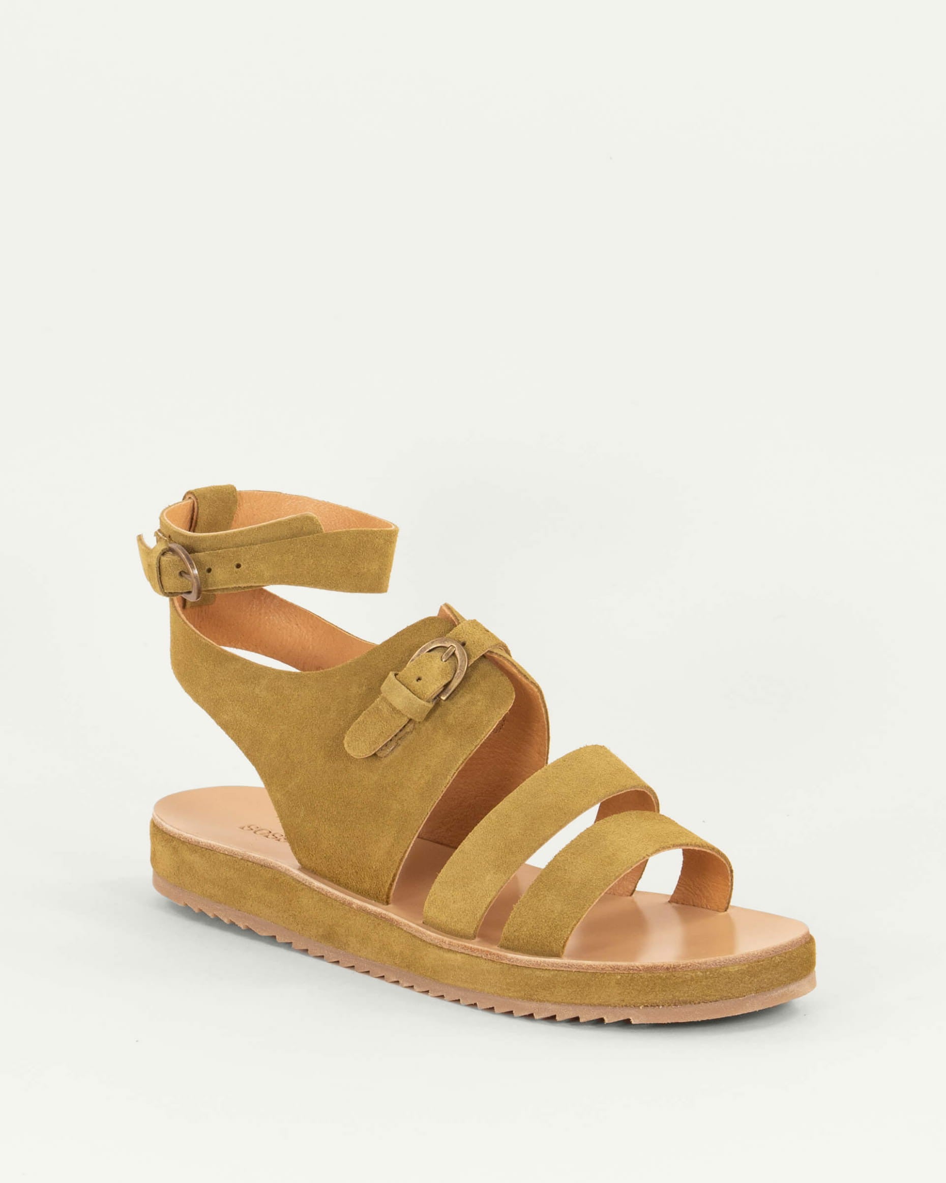 MISS MONTAIN Gold Suede -  Sandal - SESSÙN Official Website
