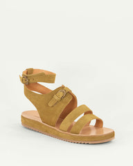 MISS MONTAIN Gold Suede -  Sandal - SESSÙN Official Website