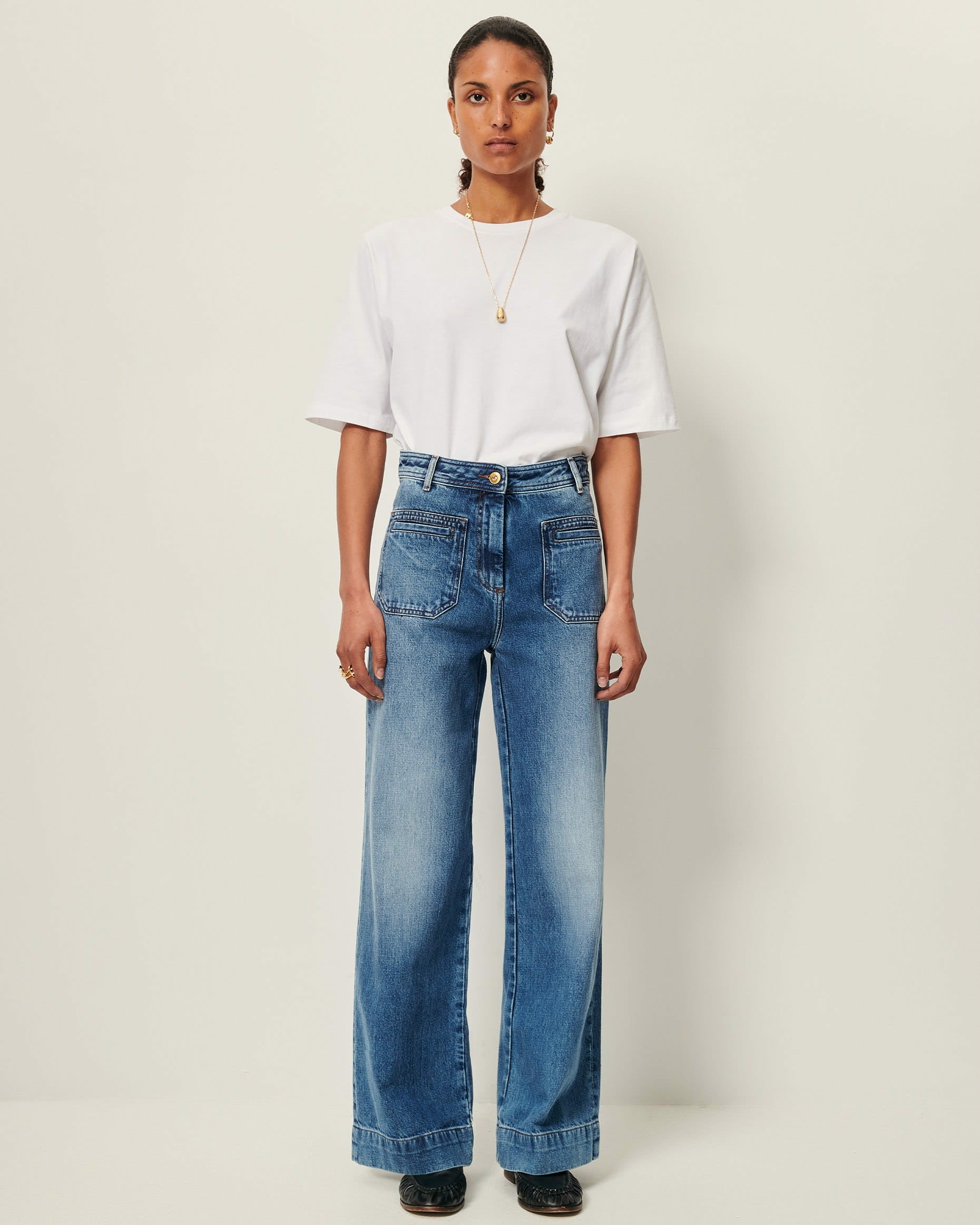 JOHNNY O Vintage Blue - Flare jeans