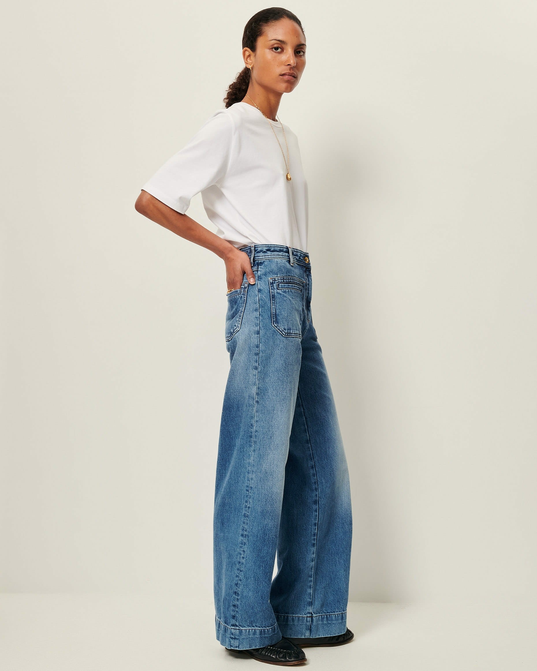 JOHNNY O Vintage Blue - Flare jeans