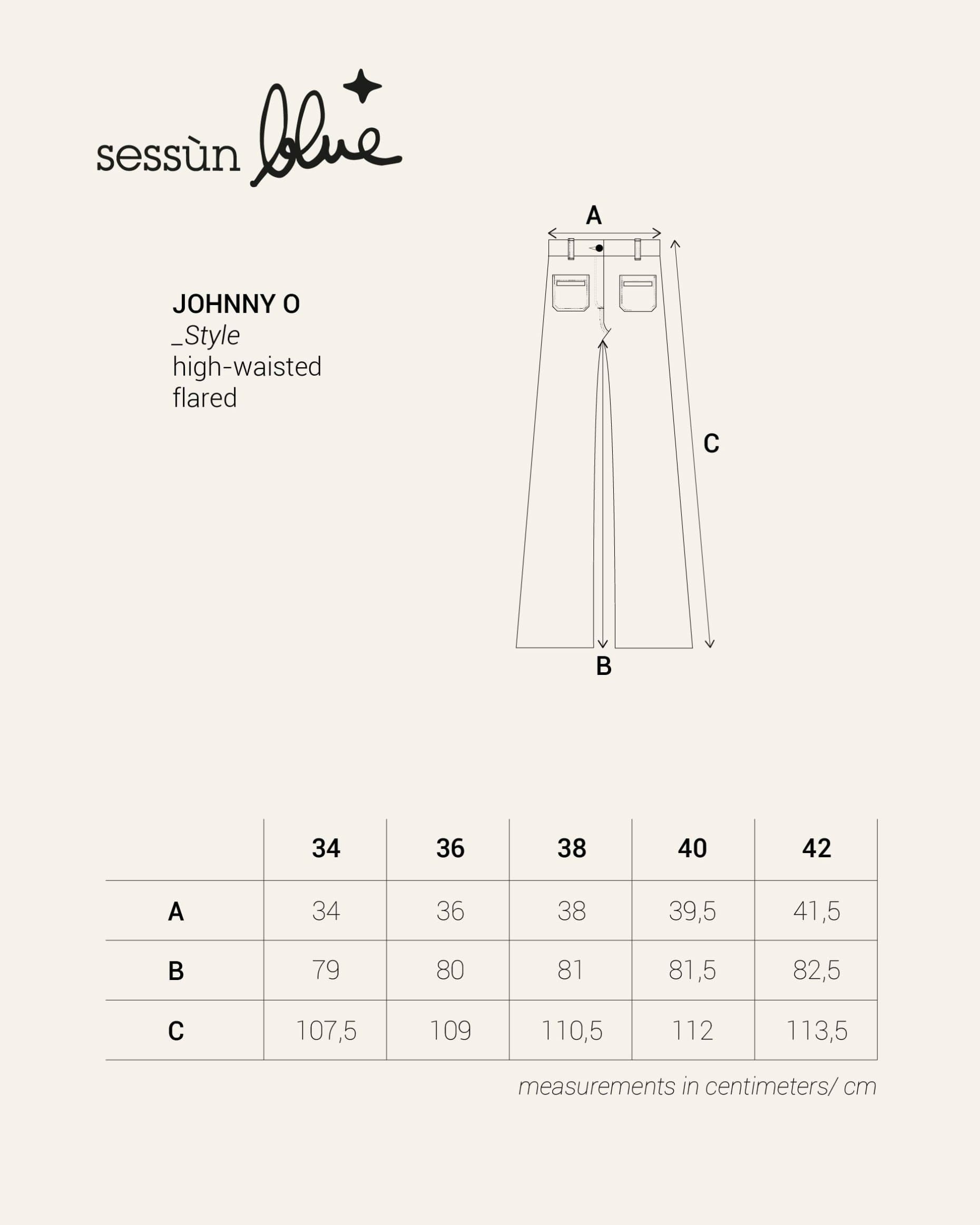 JOHNNY O Vintage Blue - Flare jeans