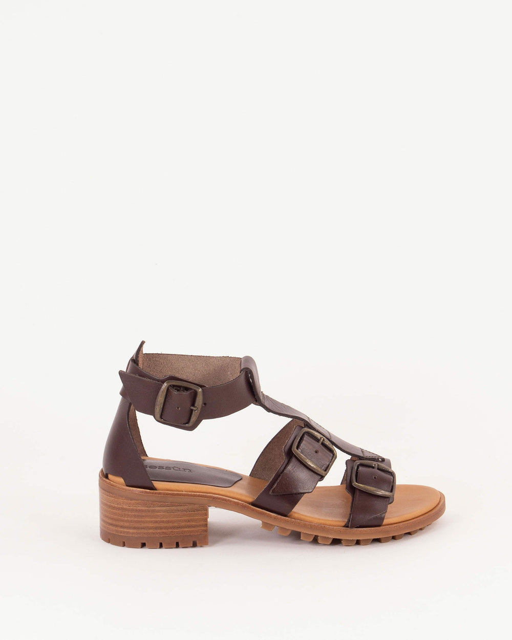 OULANKA Dark Brown Leather - Sandals