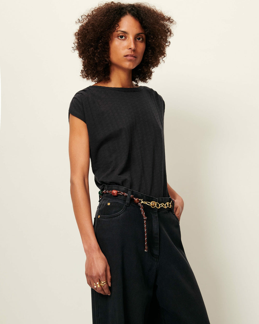 SIXTOJACQUARD Moonless - T-shirt