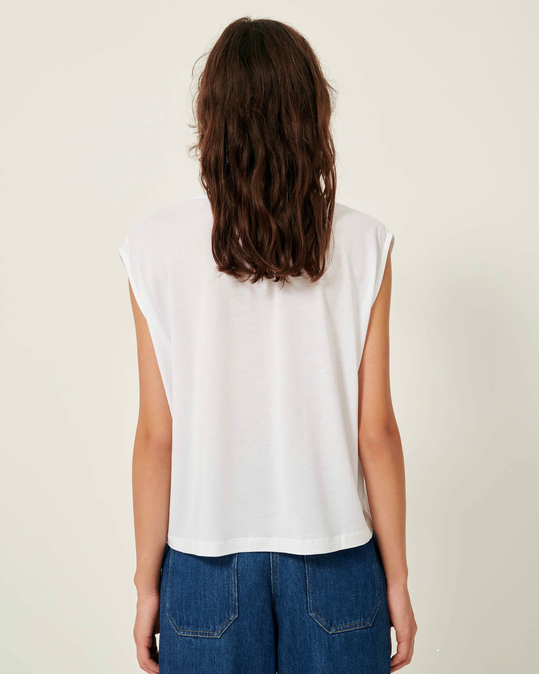 THE V Optical White - Sleeveless T-shirt