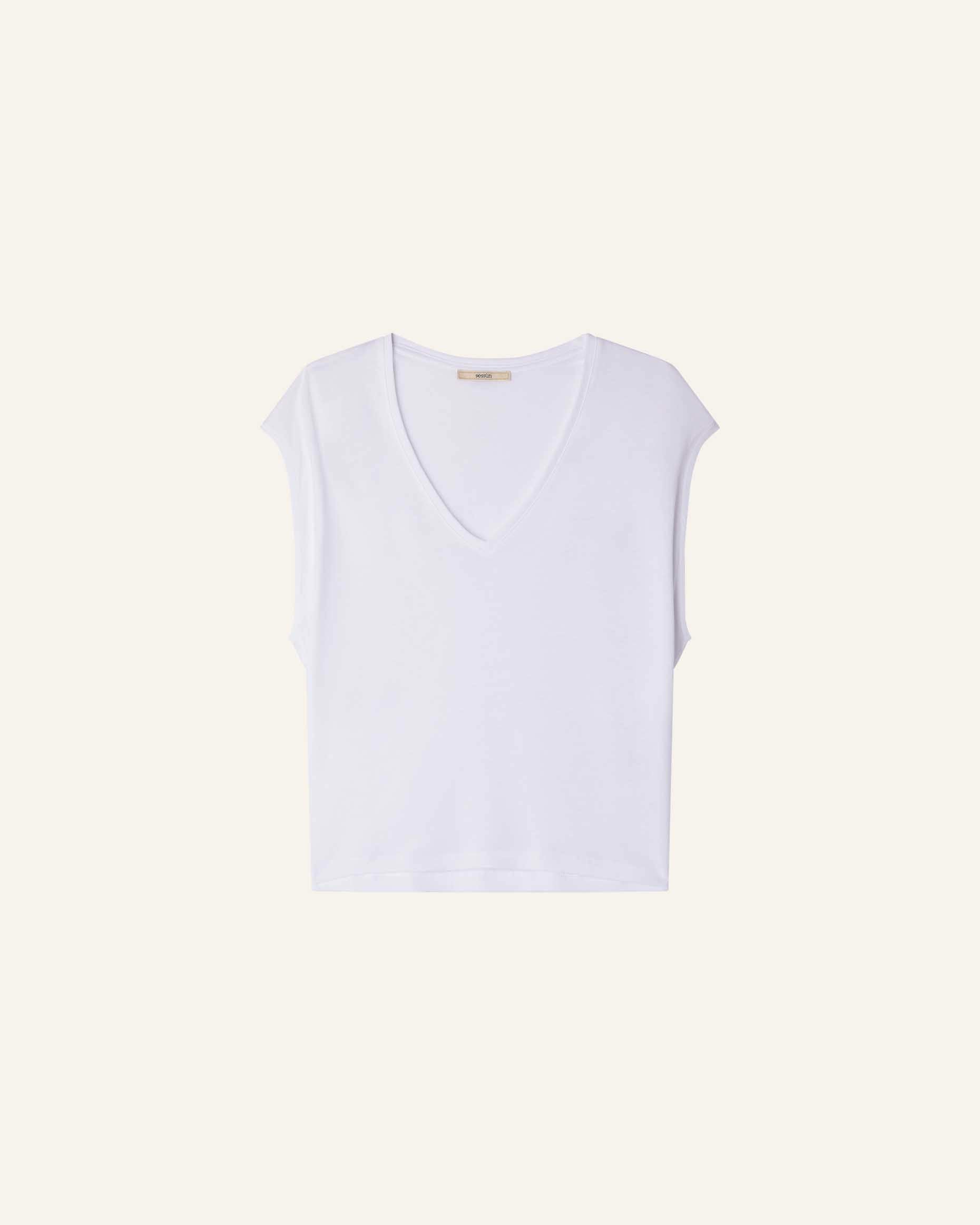 THE V Optical White - Sleeveless T-shirt