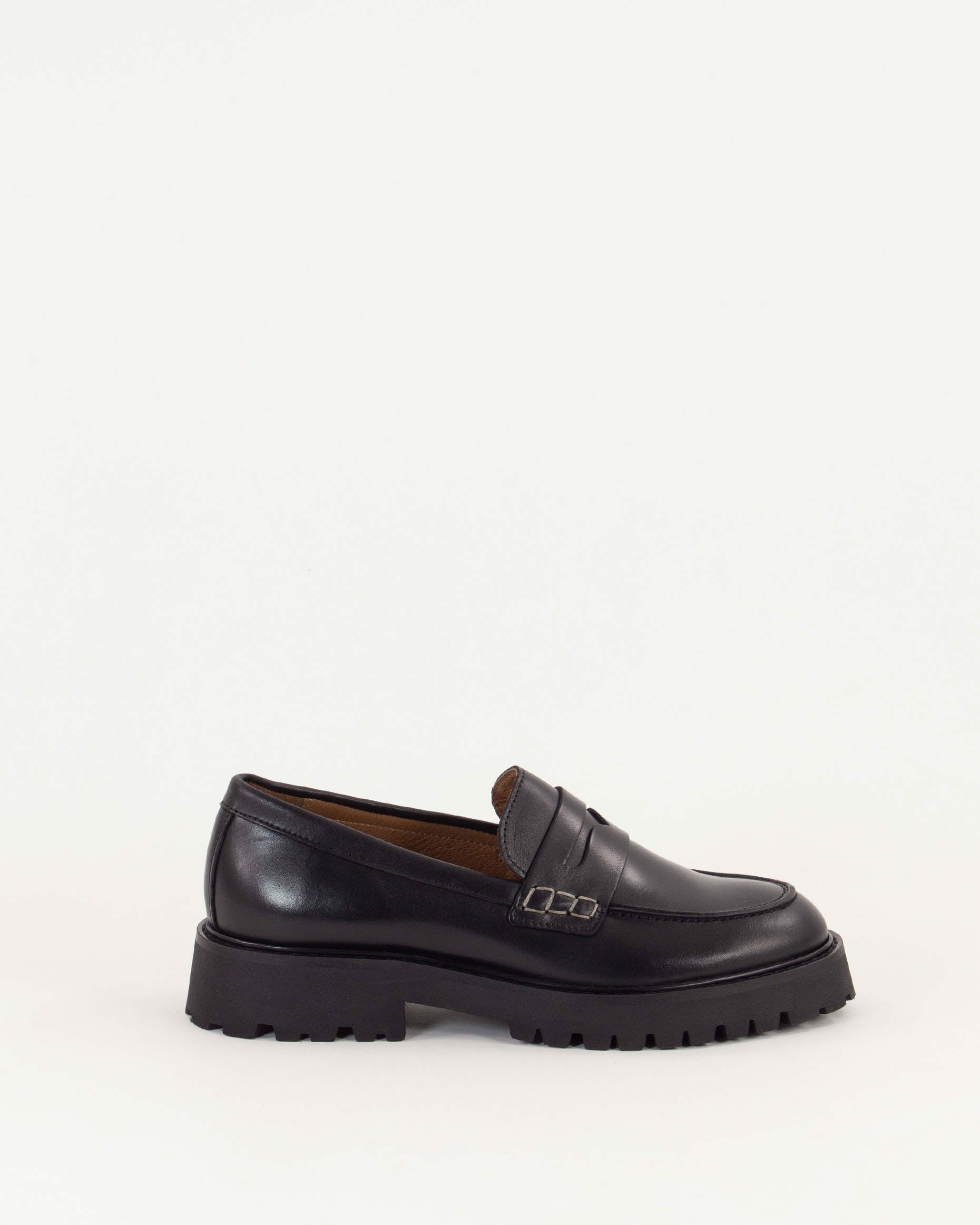 BARCELO Black Leather - Loafers