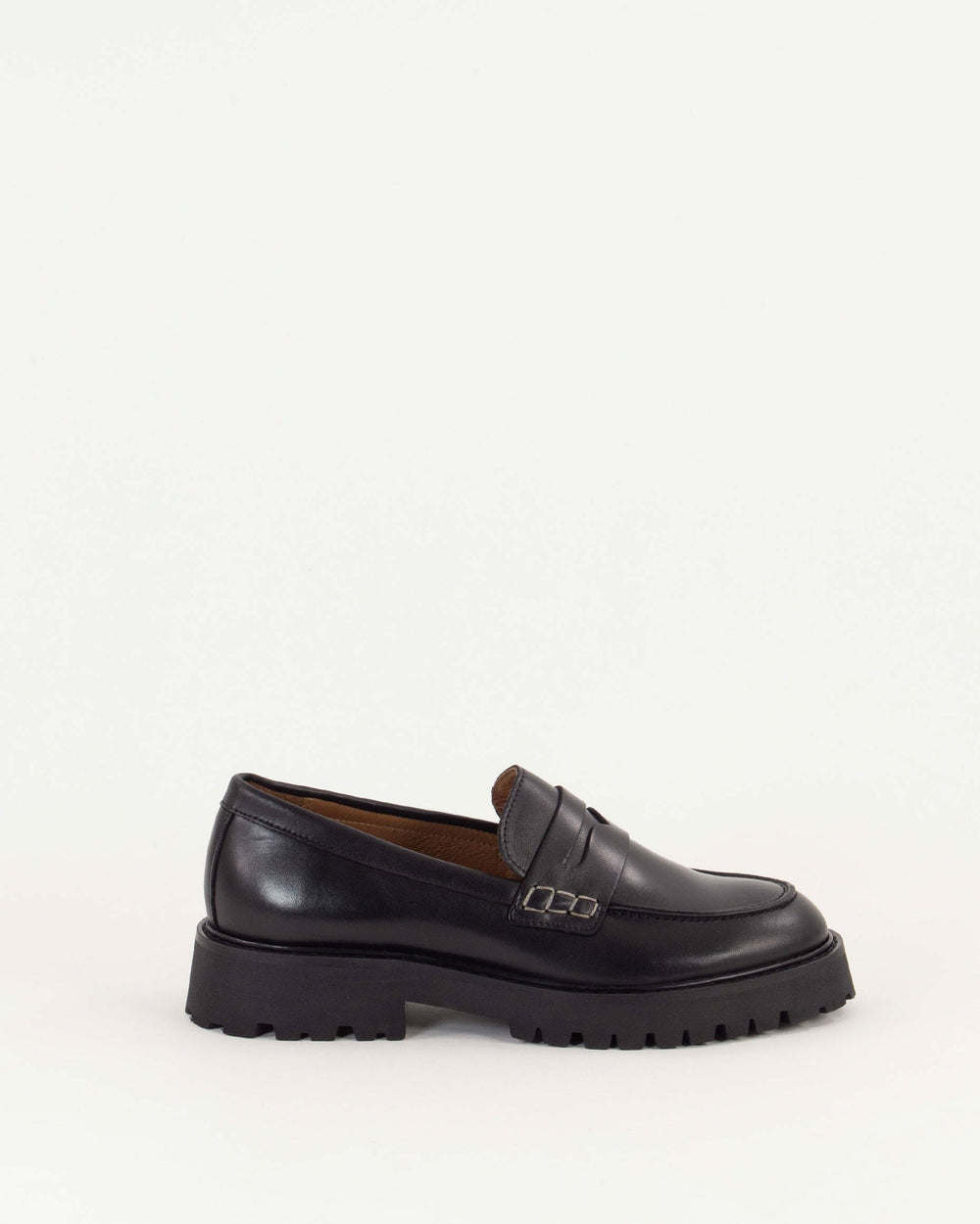 BARCELO Black Leather - Loafers