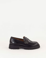 BARCELO Black Leather - Loafers