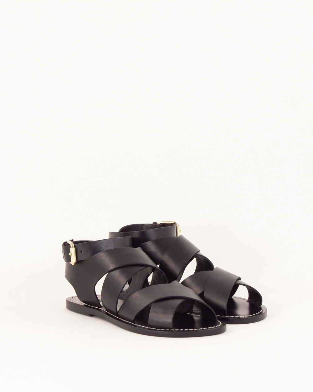 DAKLA Black Leather - Sandals