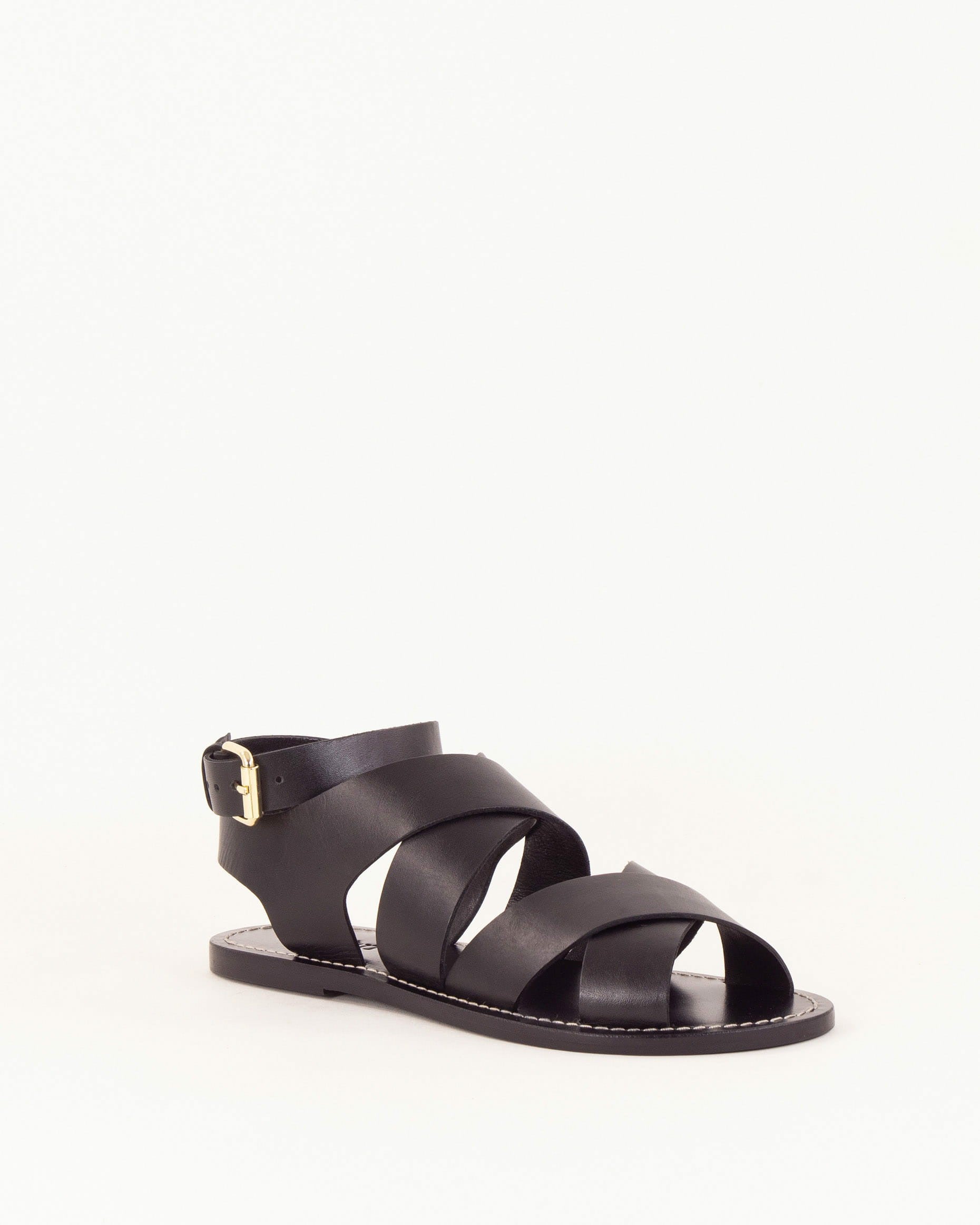 DAKLA Black Leather - Sandals