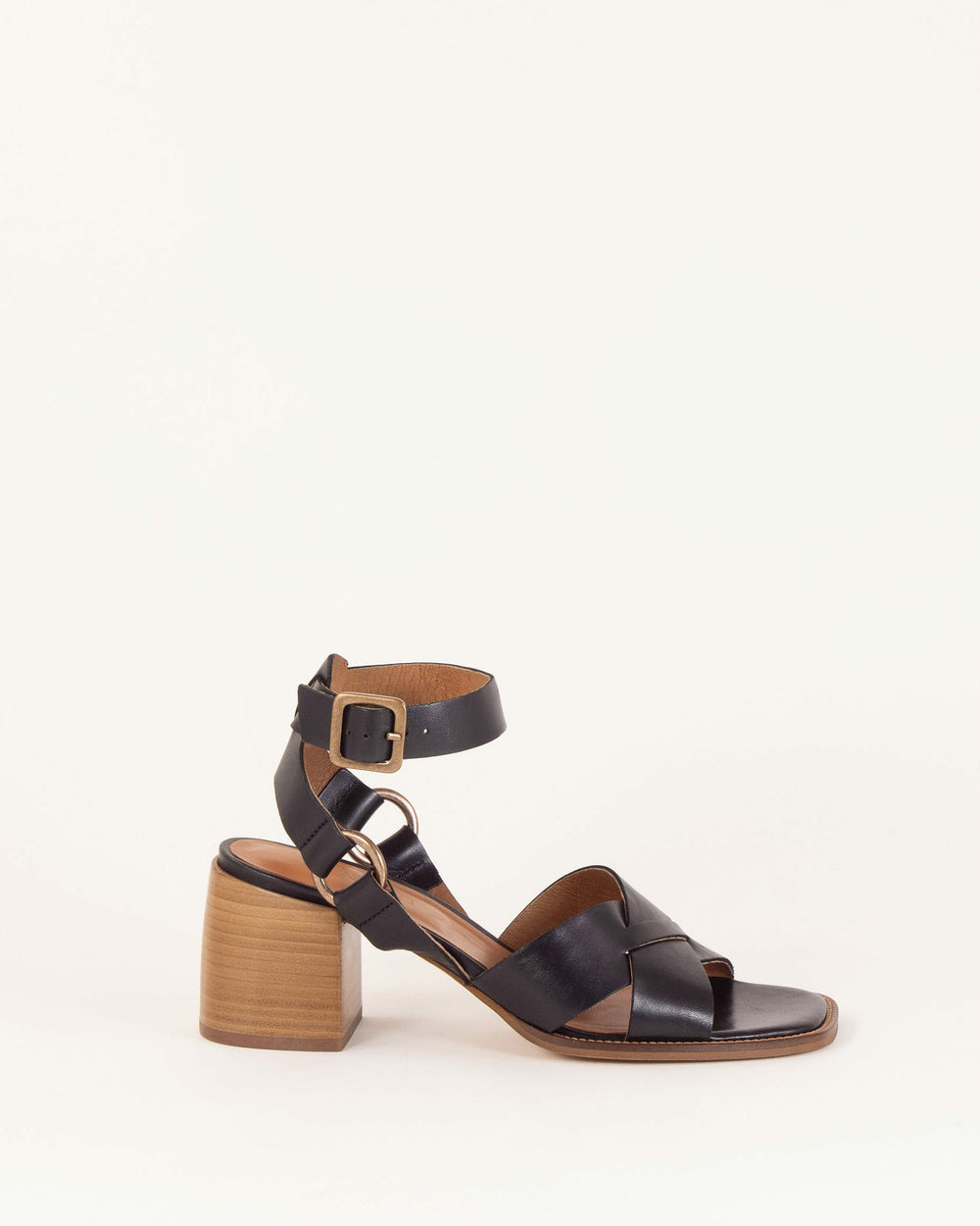 OONA Black Leather - Sandals
