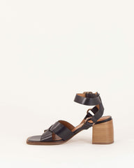 OONA Black Leather - Sandals