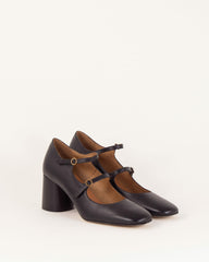 ROSEMARY Black Leather - Mary Janes