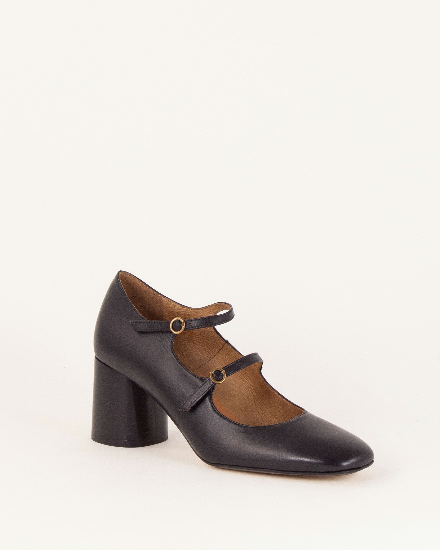ROSEMARY Black Leather - Mary Janes