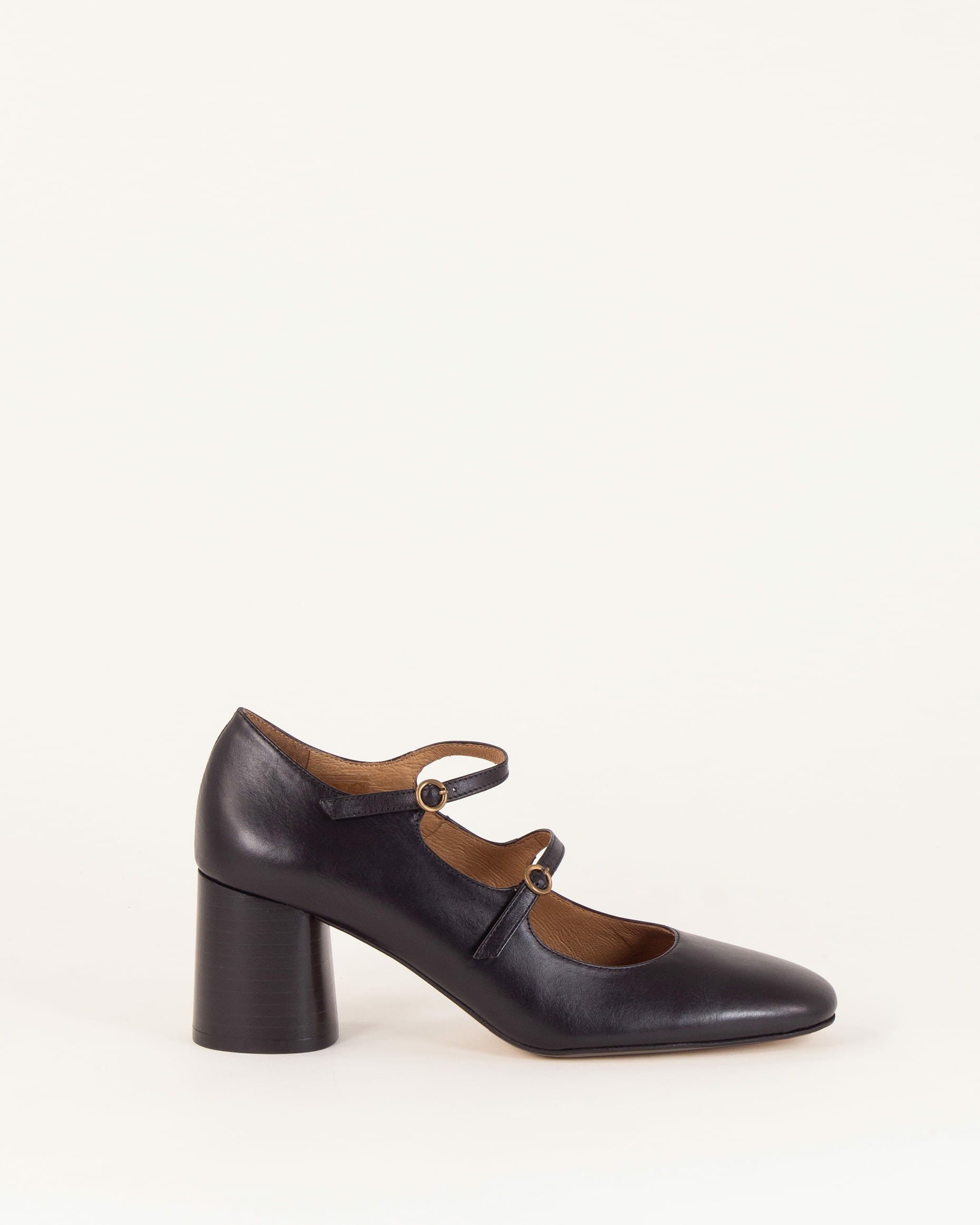 ROSEMARY Black Leather - Mary Janes