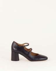 ROSEMARY Black Leather - Mary Janes