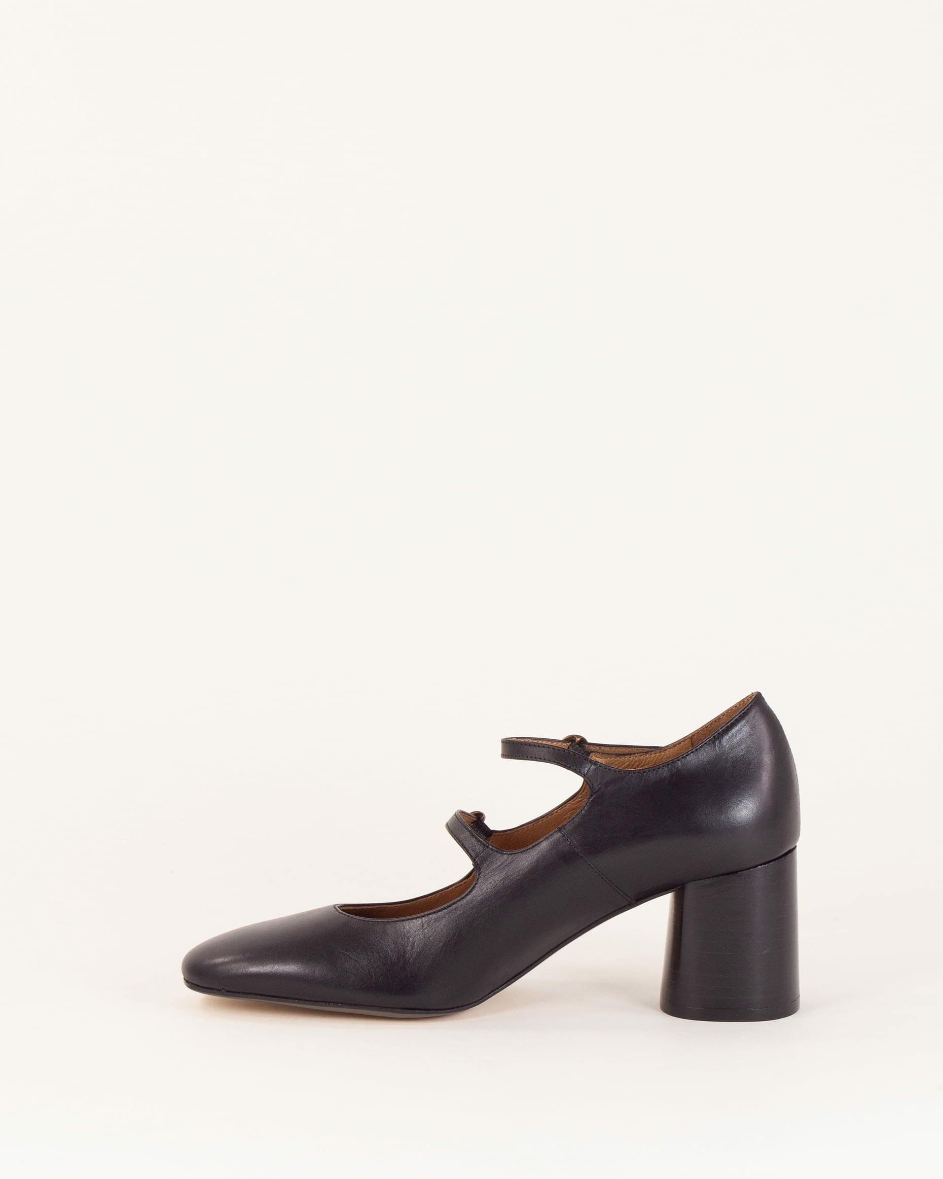 ROSEMARY Black Leather - Mary Janes