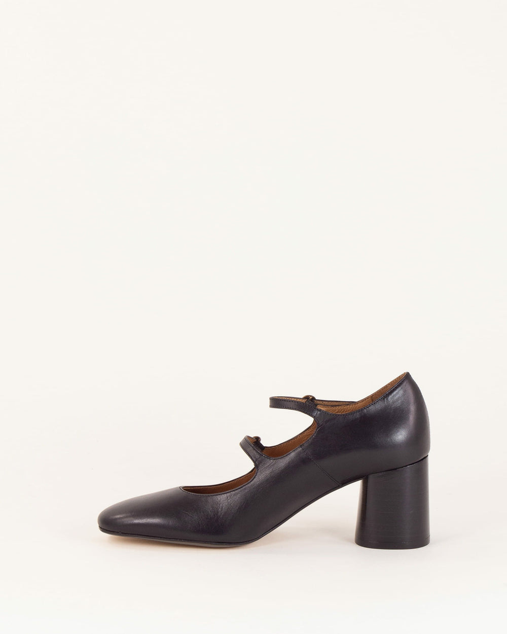 ROSEMARY Black Leather - Mary Janes