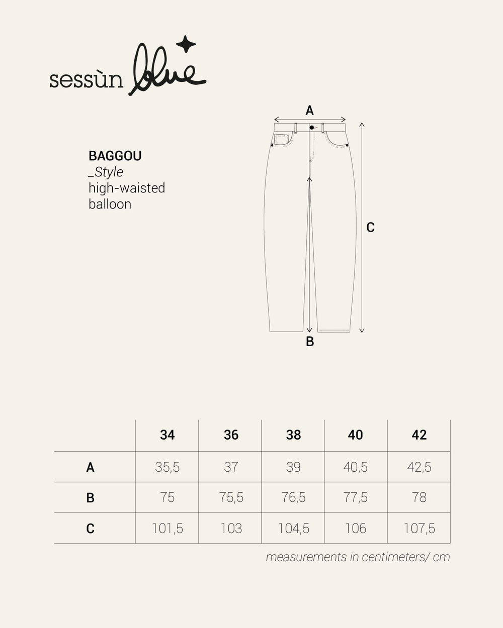 BAGGOU Mid Grey - Jeans