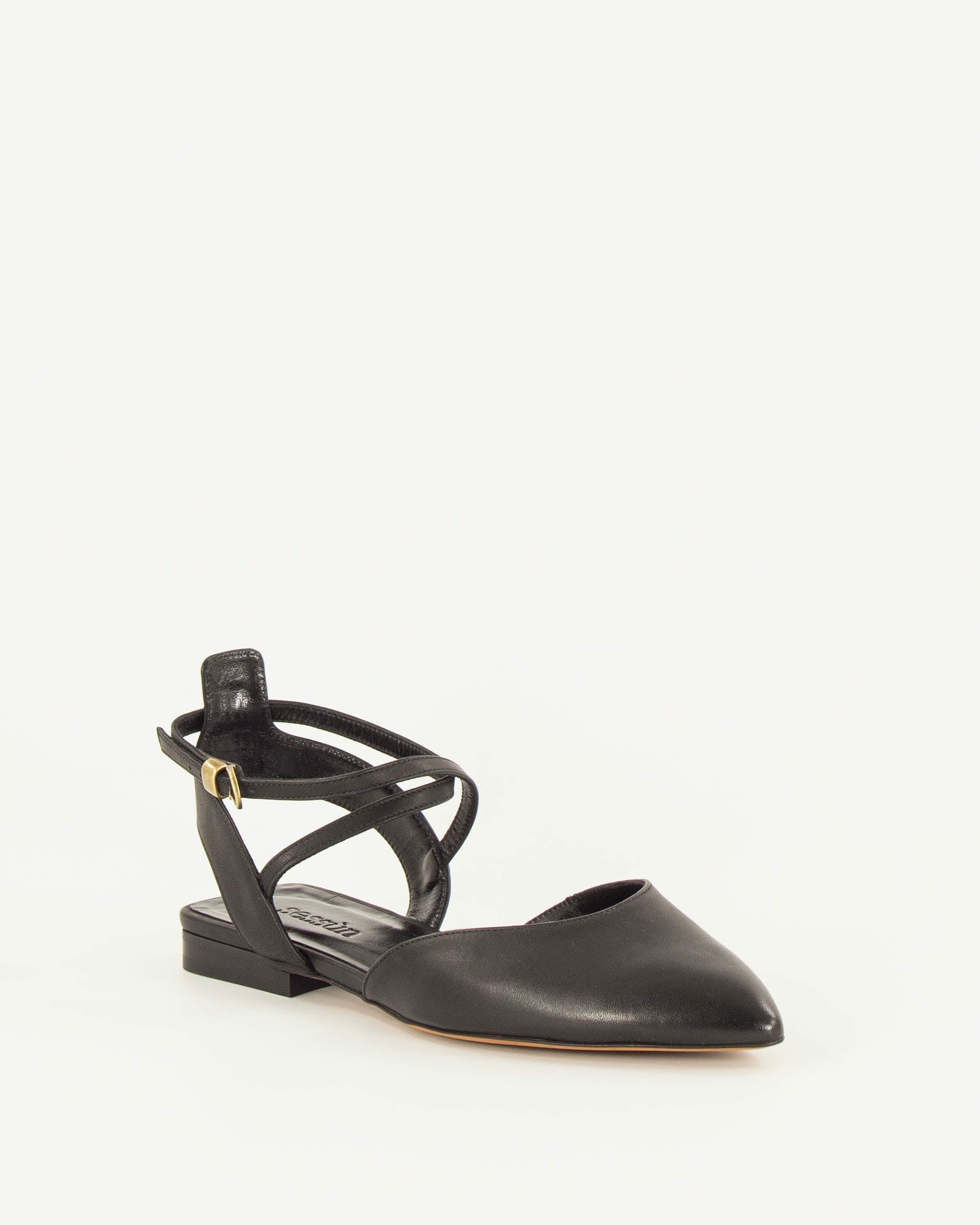 BETTY Black Leather - Ballet Flats