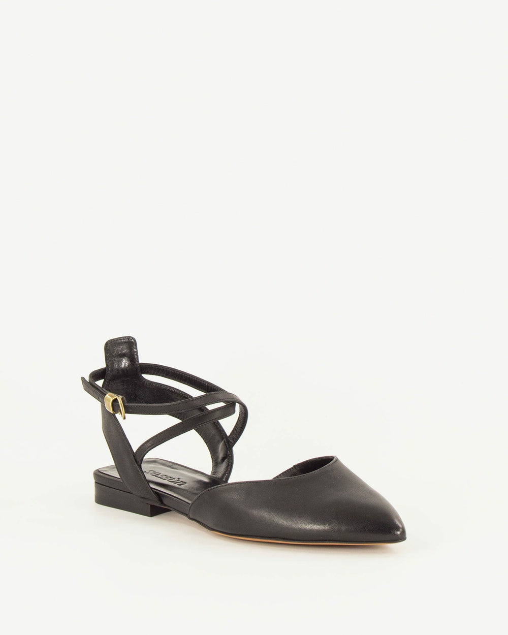 BETTY Black Leather - Ballet Flats
