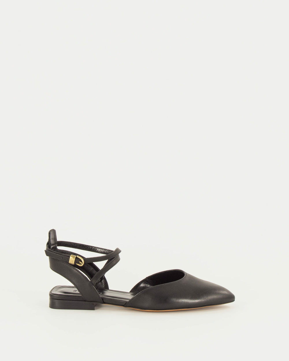 BETTY Black Leather - Ballet Flats