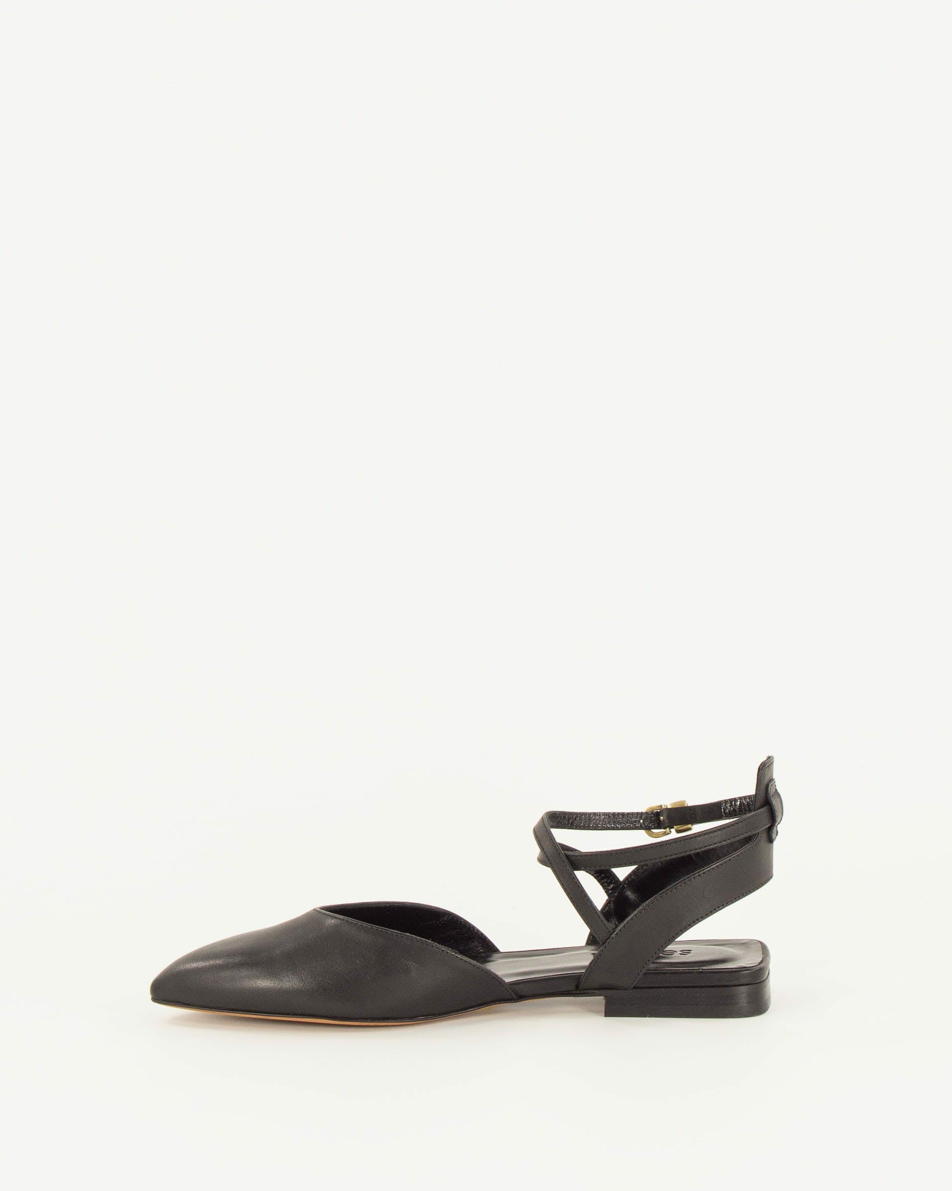 BETTY Black Leather - Ballet Flats