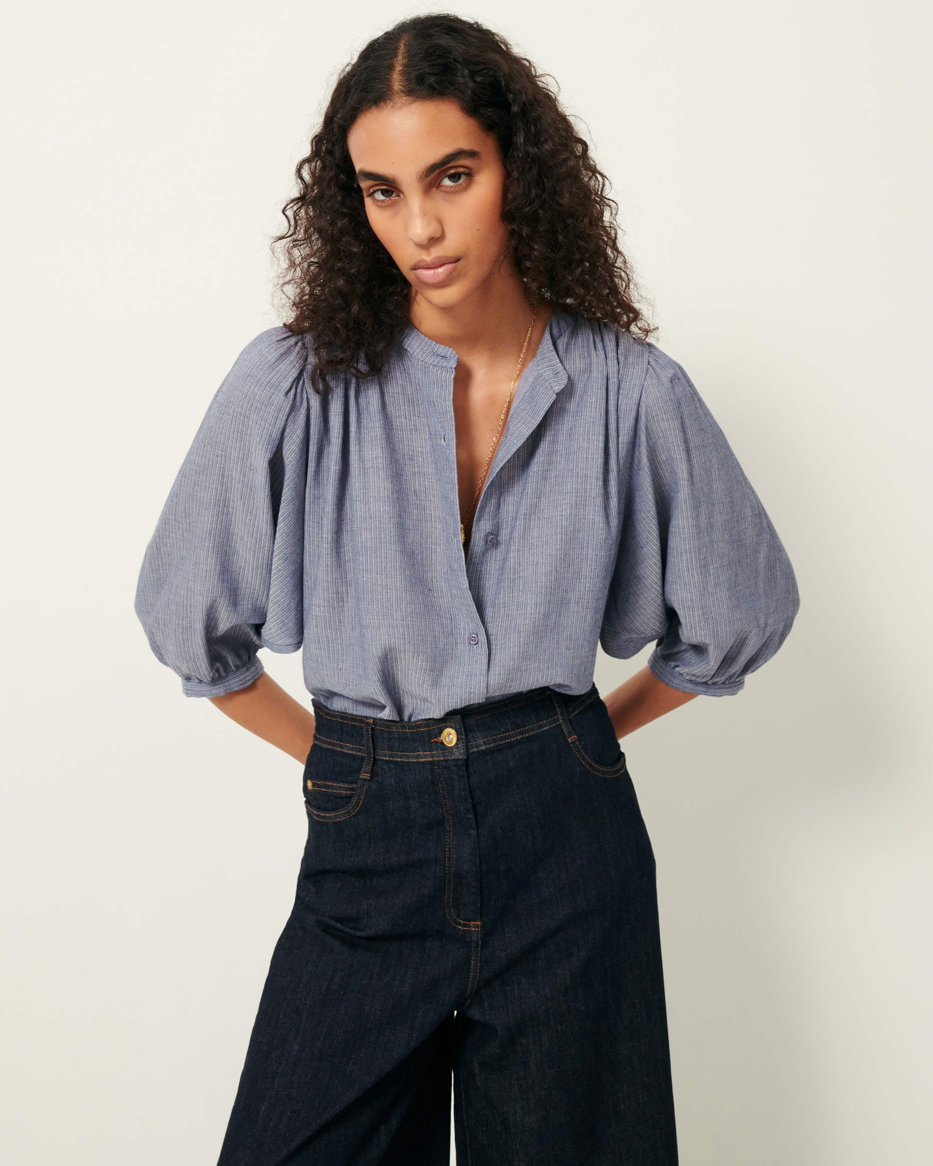 A VIEW Chambray Blue - Blouse