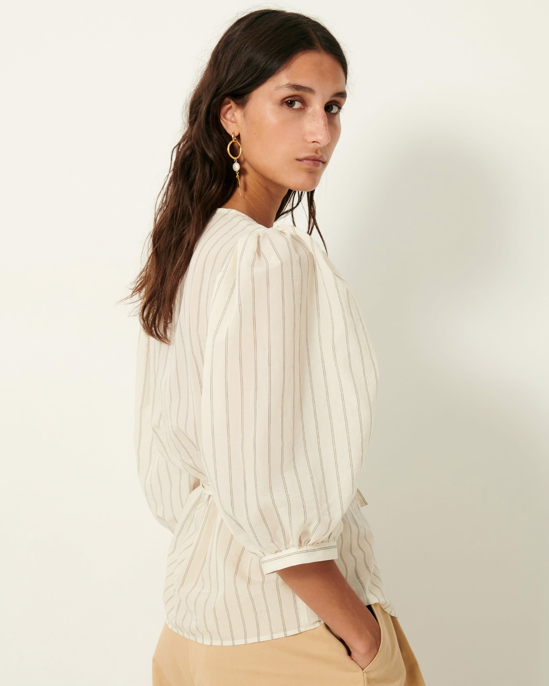 GEORGIA Sandcream - Blouse