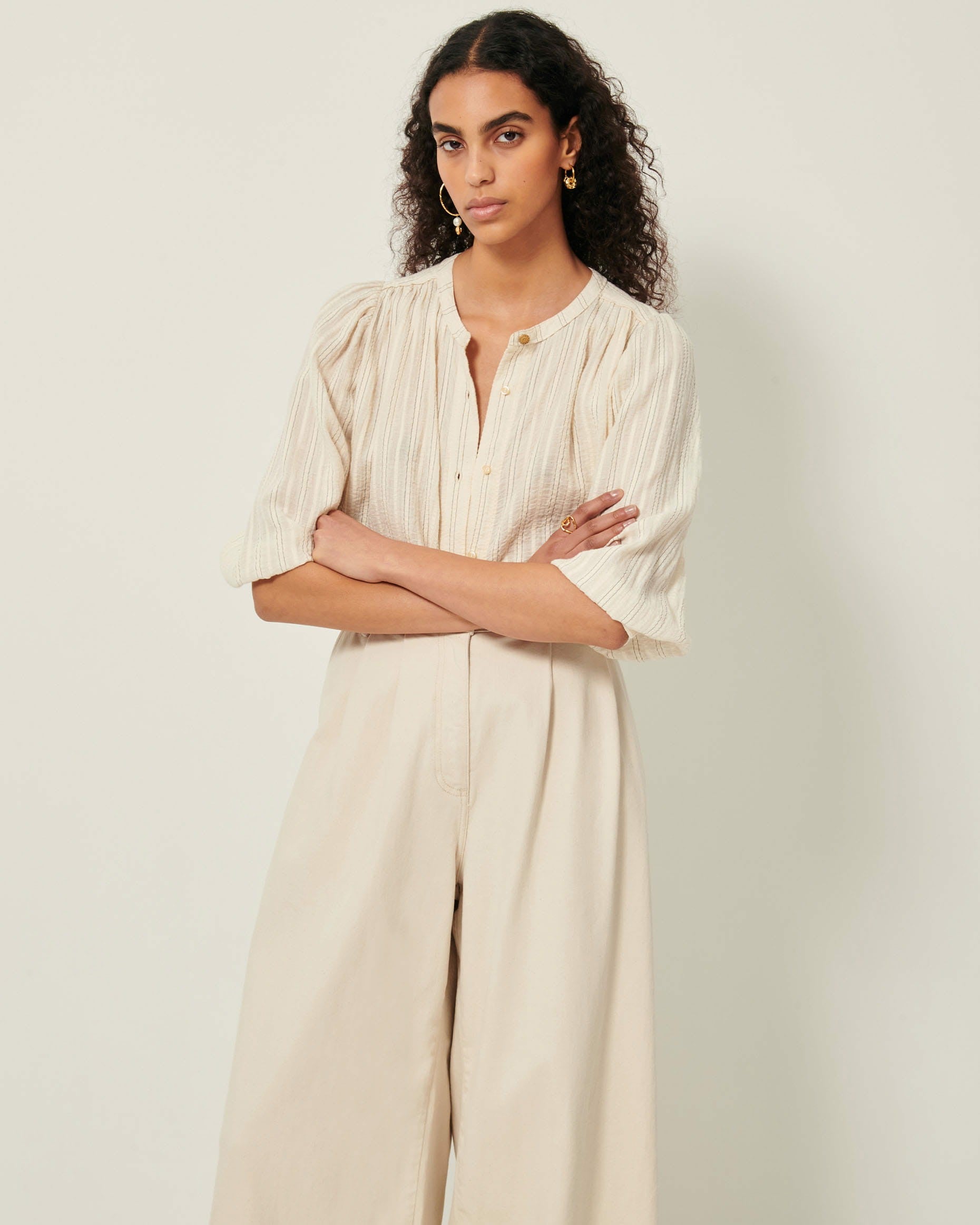 A VIEW Sandcream - Blouse