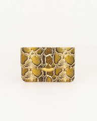 DIVILUZ POUCH Yellow Python - Clutch bag - SESSÙN Website