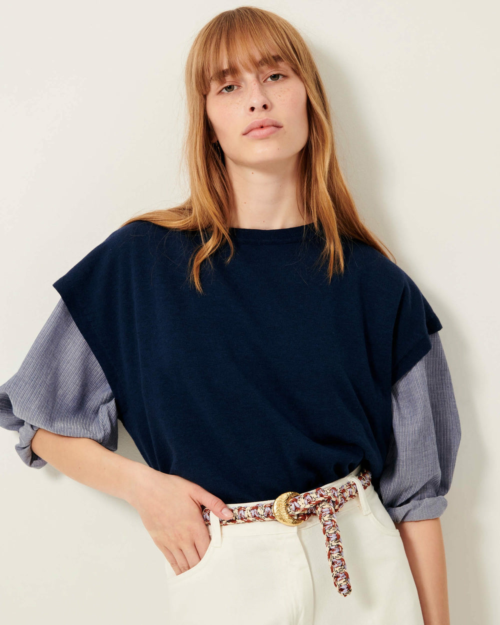 TIBERIO Bleu de Chine - Top