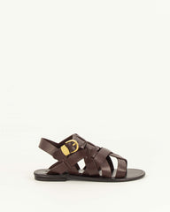 ALVOR Dark Brown Leather - Sandals