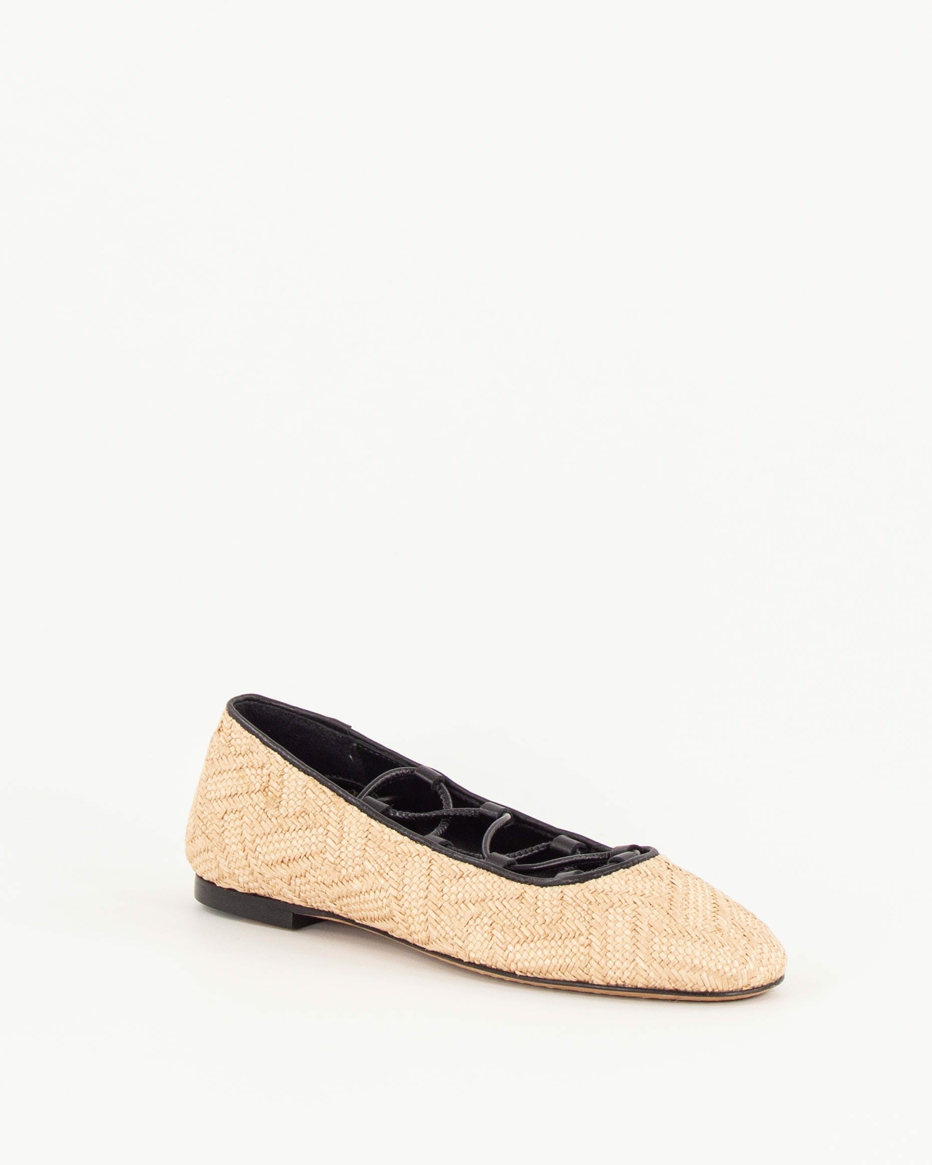 PINA RAFFIA Black Natural - Ballerina