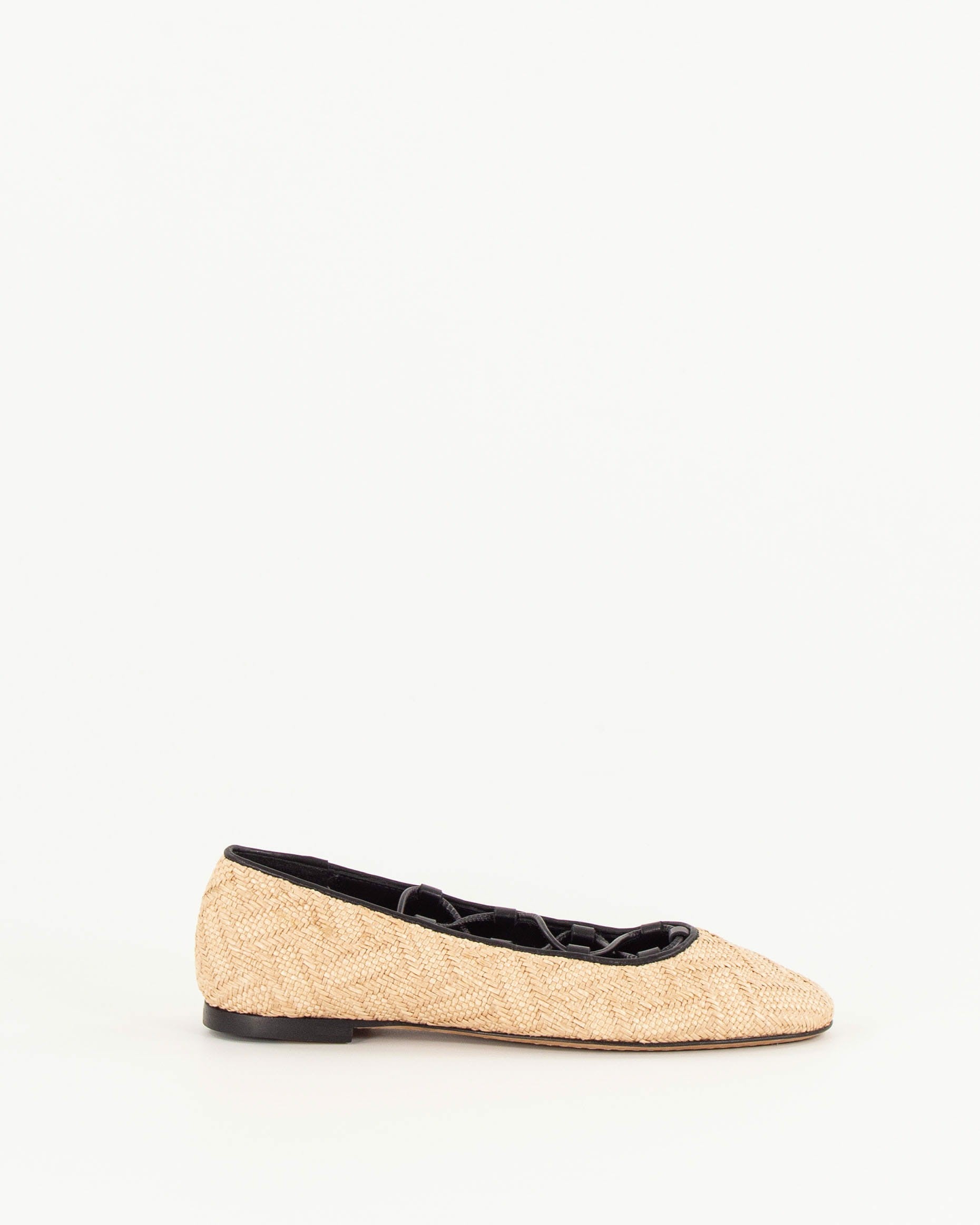 PINA RAFFIA Black Natural - Ballerina