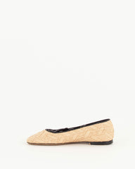 PINA RAFFIA Black Natural - Ballerina