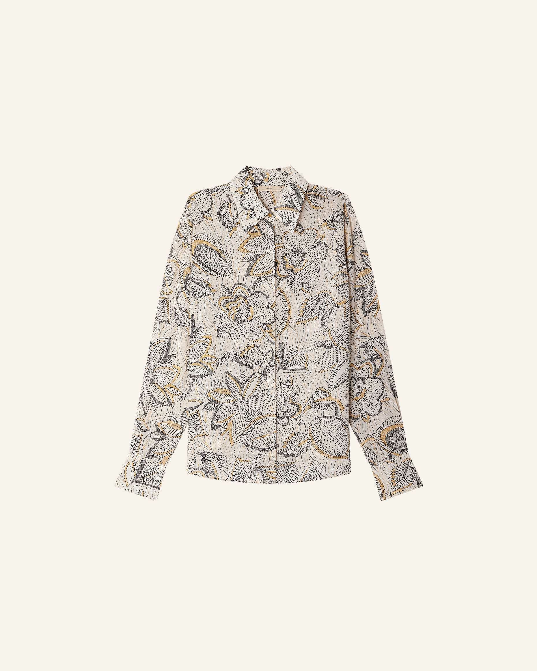 BRITJET Whi Indobloom - Shirt