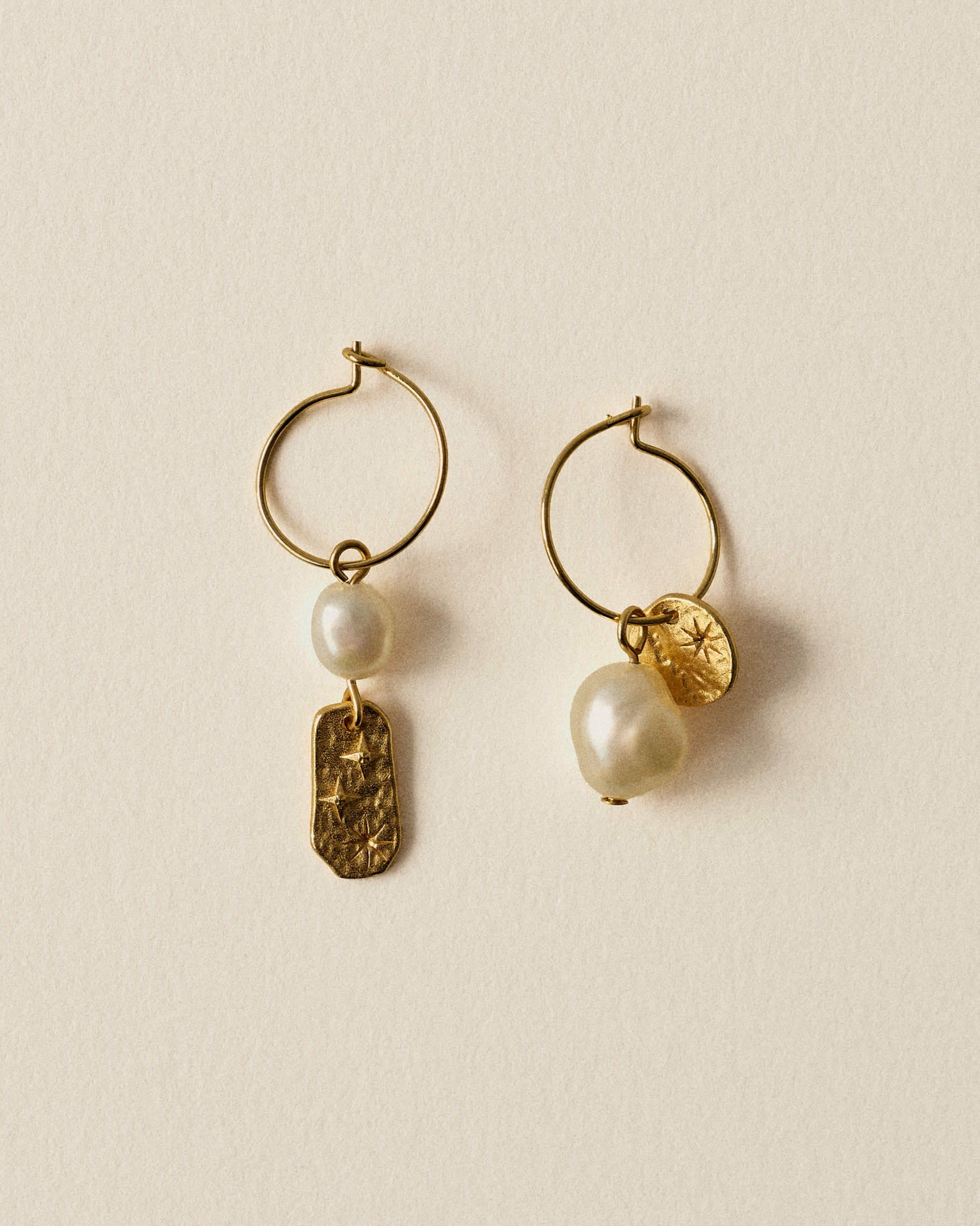 SOREN PEARL Doré - Earrings